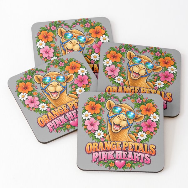 Item preview, ORANGE PETALS PINK HEARTS – Lesbian Love Garden Pride Camel – Funny Animal T-Shirt Gift for Animal Lovers designed and sold by Camel & Quirk.