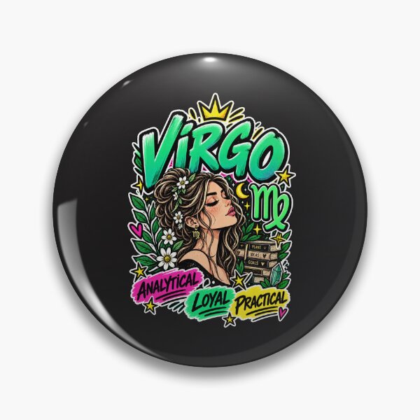 Item preview, Virgo Zodiac Sign – Colorful Pop Astrology Personality Design designed and sold by MetaModel Editions.