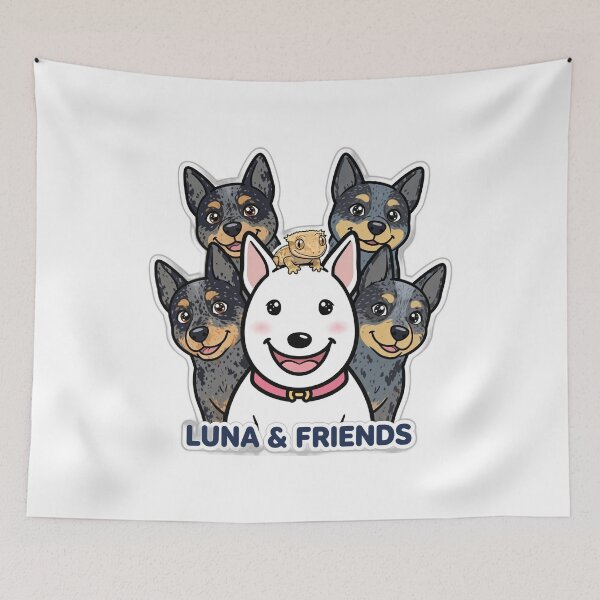 Item preview, Luna and Friends Bull Terrier Dogs and Gecko designed and sold by LunaAdventurer.