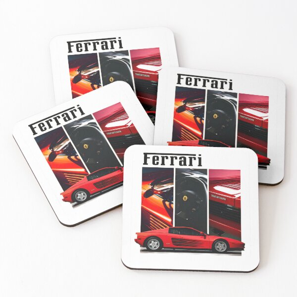 Item preview, Ferrari Testarossa Red Supercar Retro Car Art designed and sold by PrimeRacer.