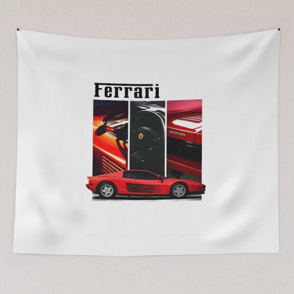 Item preview, Ferrari Testarossa Red Supercar Retro Car Art designed and sold by PrimeRacer.