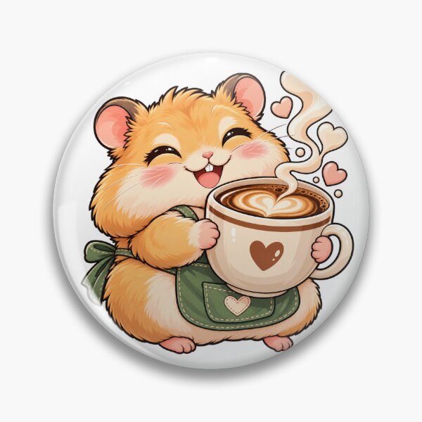 Item preview, Kawaii Hamster Barista Coffee designed and sold by A Light Worker.