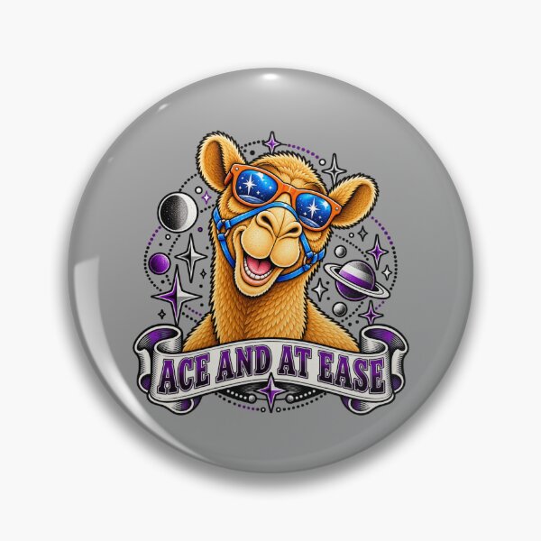Item preview, ACE AND AT EASE – Ace Pride Stars Pride Camel – Funny Animal T-Shirt Gift for Animal Lovers designed and sold by Camel & Quirk.