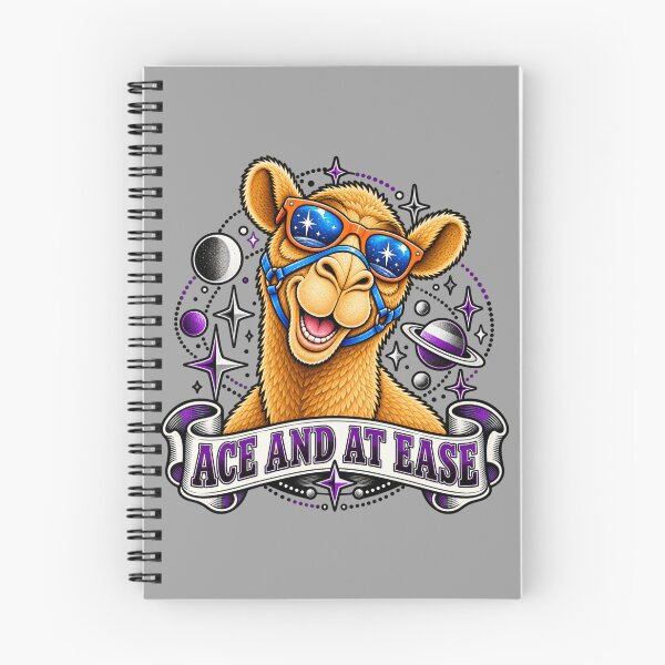 Item preview, ACE AND AT EASE – Ace Pride Stars Pride Camel – Funny Animal T-Shirt Gift for Animal Lovers designed and sold by Camel & Quirk.