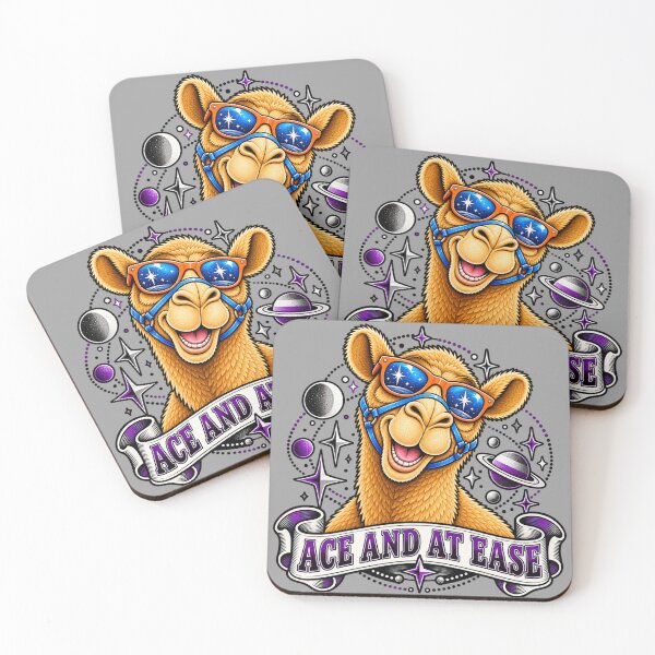 Item preview, ACE AND AT EASE – Ace Pride Stars Pride Camel – Funny Animal T-Shirt Gift for Animal Lovers designed and sold by Camel & Quirk.