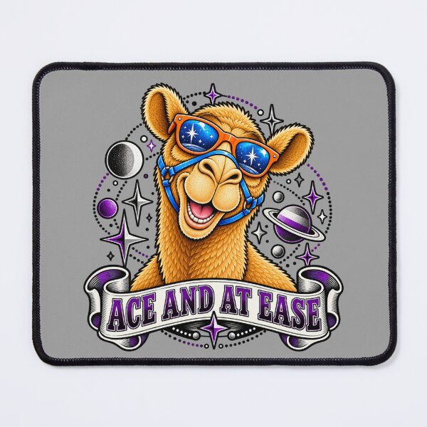Item preview, ACE AND AT EASE – Ace Pride Stars Pride Camel – Funny Animal T-Shirt Gift for Animal Lovers designed and sold by Camel & Quirk.