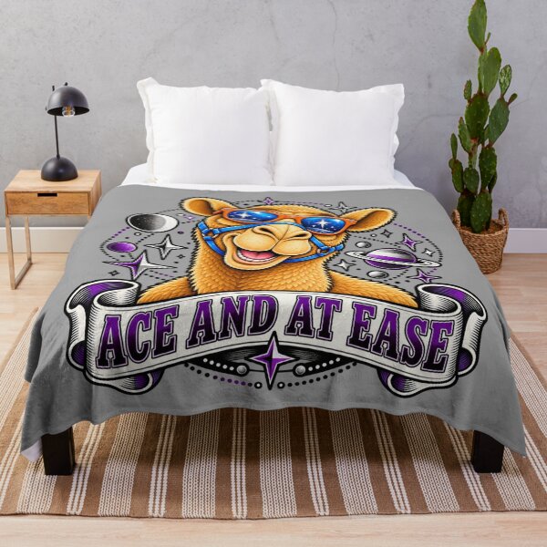 Item preview, ACE AND AT EASE – Ace Pride Stars Pride Camel – Funny Animal T-Shirt Gift for Animal Lovers designed and sold by Camel & Quirk.