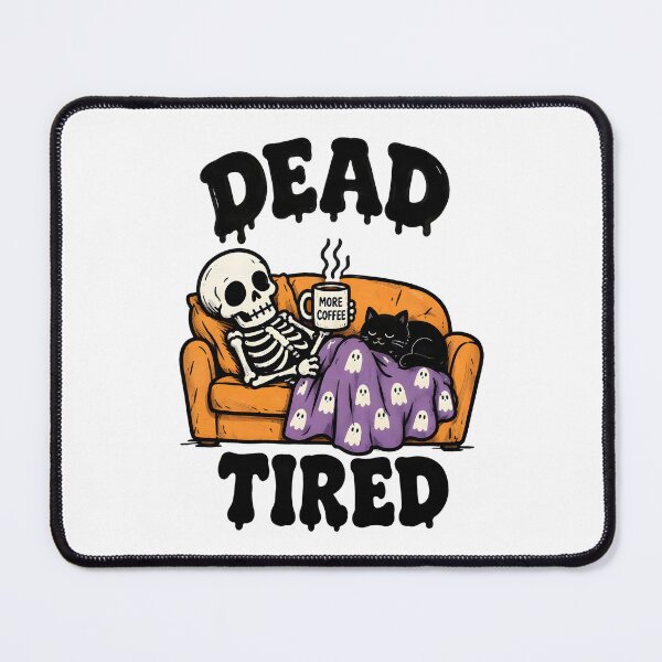 Item preview,  Boo, Dead Tired Halloween Skeleton – Funny Spooky Sticker designed and sold by kstheladesigns.