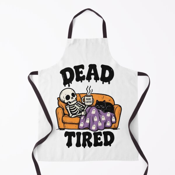 Item preview,  Boo, Dead Tired Halloween Skeleton – Funny Spooky Sticker designed and sold by kstheladesigns.