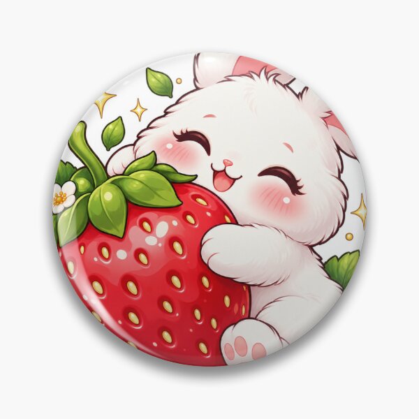 Item preview, Kawaii Bunny Strawberry designed and sold by A Light Worker.