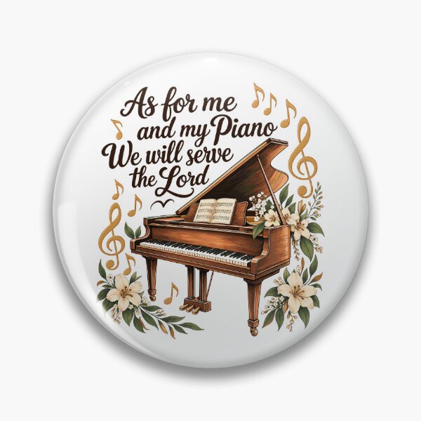 Item preview, As For Me And My Piano Will Serve The Lord Piano Music designed and sold by gordonbwyashop.