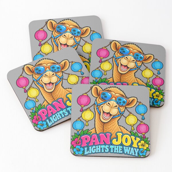 Item preview, Pan Pride Glow – PAN JOY LIGHTS THE WAY Cartoon Camel – Funny Animal T-Shirt Gift for Animal Lovers designed and sold by Camel & Quirk.