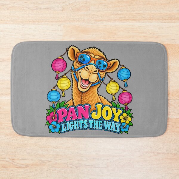 Item preview, Pan Pride Glow – PAN JOY LIGHTS THE WAY Cartoon Camel – Funny Animal T-Shirt Gift for Animal Lovers designed and sold by Camel & Quirk.