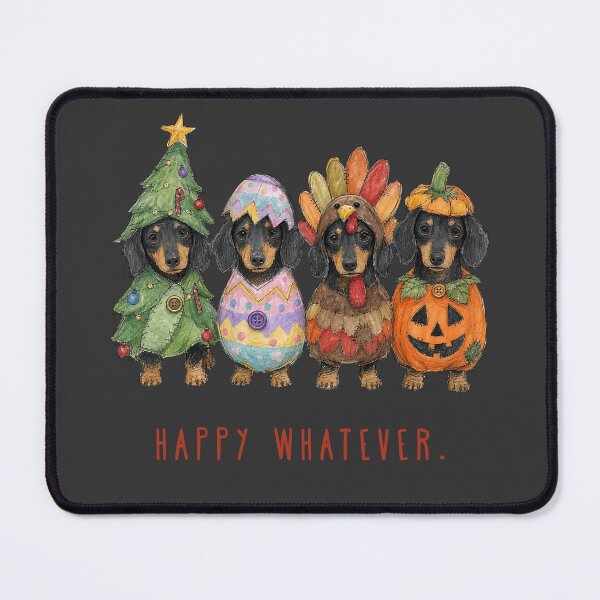 Item preview, All 4 Holidays Happy Whatever Funny Seasons Cute Dachshunds designed and sold by RR-Arts.