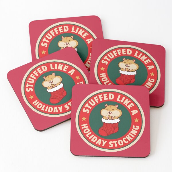 Item preview, Stuffed Like A Holiday Stocking Hamster Badge designed and sold by DripCultureLab.