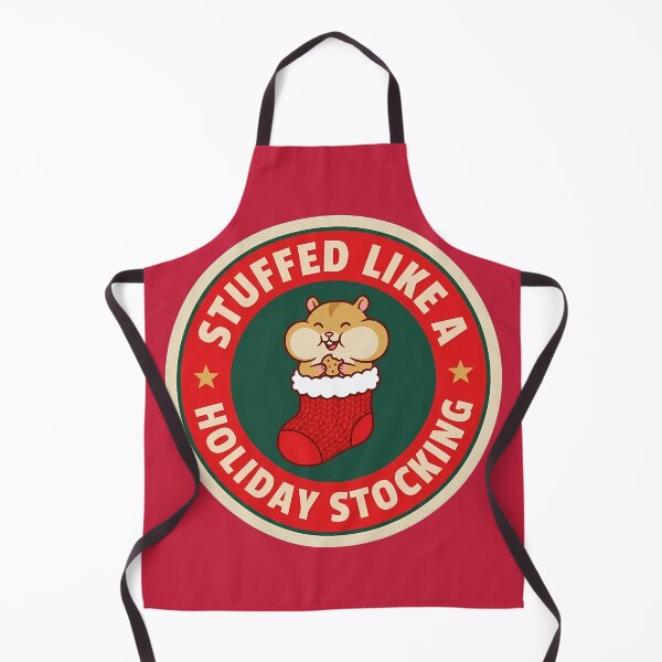 Item preview, Stuffed Like A Holiday Stocking Hamster Badge designed and sold by DripCultureLab.
