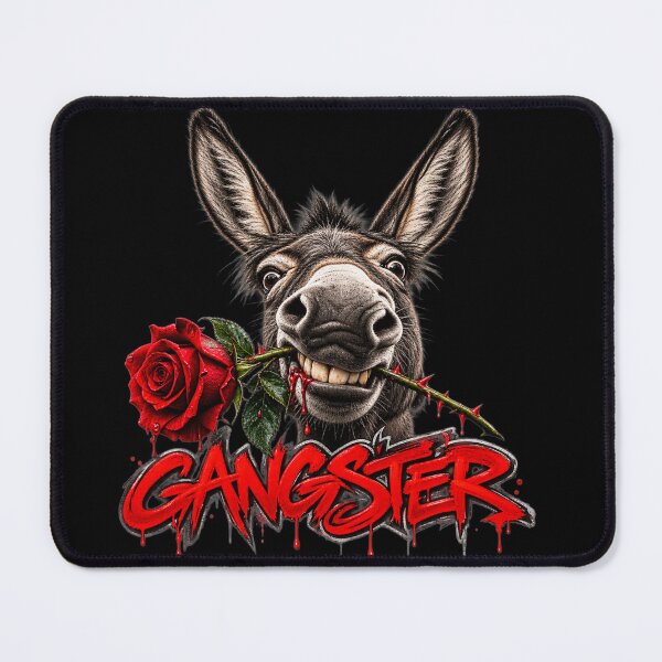 Item preview, gangster donkey with red rose designed and sold by gypsy-joker.