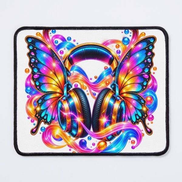Item preview, Electric Butterfly Headphones Glow designed and sold by New Wave Artworks & Odds &Ends.