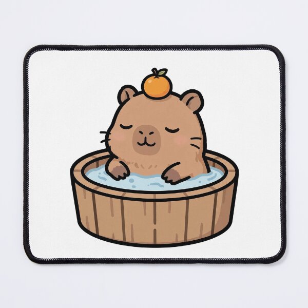 Item preview, Capybara Hot Spring Onsen Relaxation designed and sold by xiaoxiaochibi.