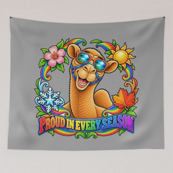 Item preview, PROUD IN EVERY SEASON – Pride All Year Pride Camel – Funny Animal T-Shirt Gift for Animal Lovers designed and sold by Camel & Quirk.