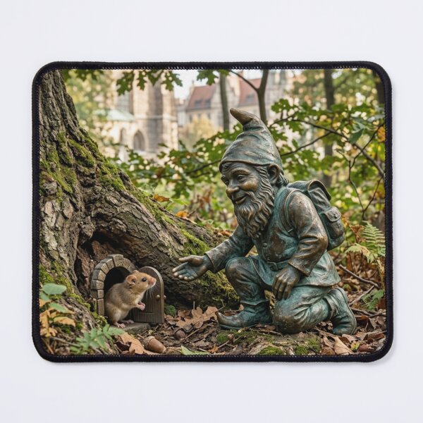 Item preview, Tiny Dormouse Gnome Art Print – Woodland Friend Gift, Poland Travel Decor designed and sold by Purrfecta.