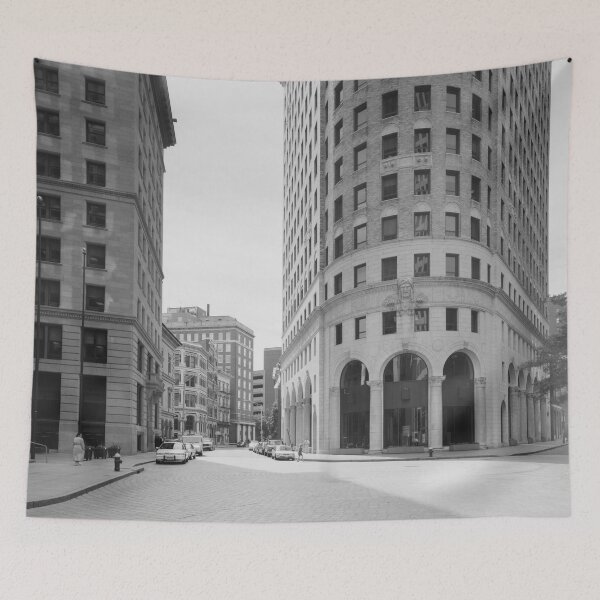 Item preview, Turks Head Building, Providence, Rhode Island, Weybosset and Westminster streets vintage black and white photograph designed and sold by Astrid Arkhangelsky.