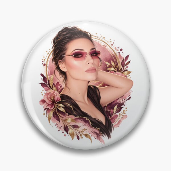 Item preview, Rose Gold Muse – Glamorous Self Portrait Art designed and sold by Golden Era Studio.