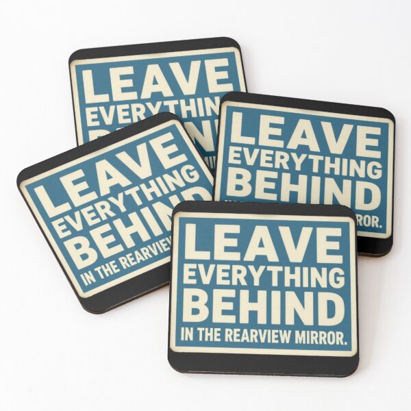 Item preview, Leave Everything Behind In The Rearview Mirror Funny Car Bumper Sticker designed and sold by PoleksGraphics.