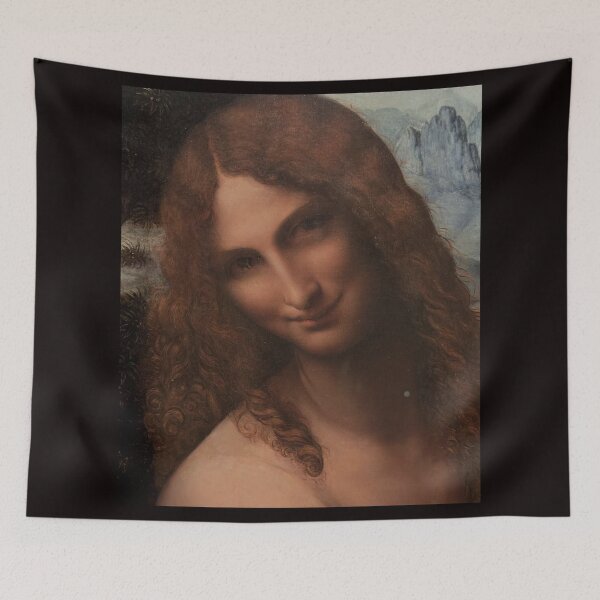 Item preview, Leonardo da Vinci Saint John the Baptist Renaissance Portrait Detail designed and sold by VintageManiac.