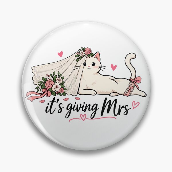 Item preview, It's Giving Mrs Cat Bride Wedding Humor designed and sold by gordonbwyashop.