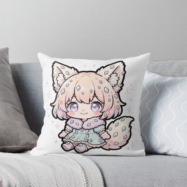 Item preview, Crystal Fox Girl — Pastel Gemstone Kawaii Chibi Sticker designed and sold by xiaoxiaochibi.