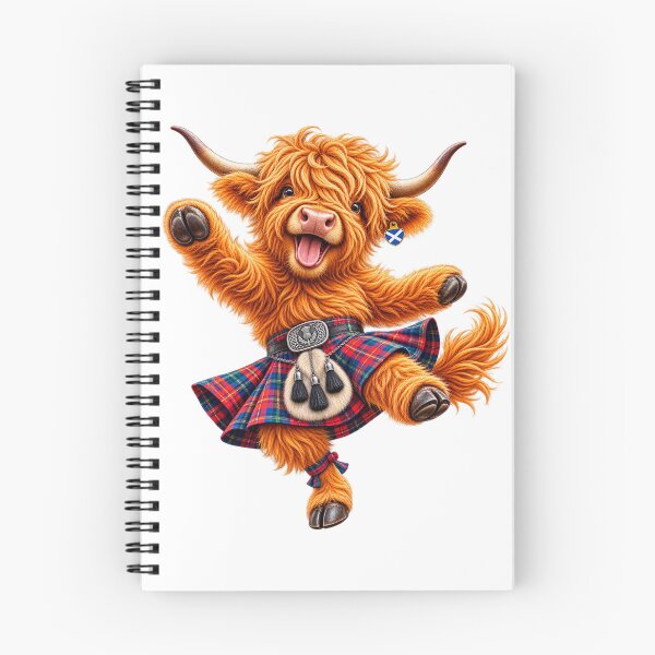 Item preview, Cute Scottish Highland Cow Highland Dancing in Tartan Kilt designed and sold by MaedK.