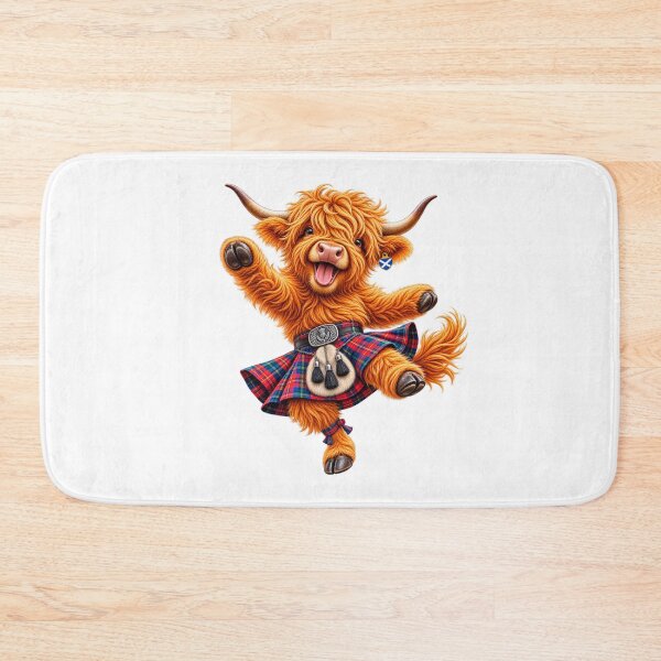 Item preview, Cute Scottish Highland Cow Highland Dancing in Tartan Kilt designed and sold by MaedK.