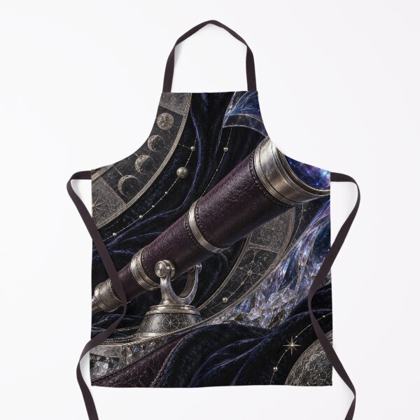 Item preview, Celestial Telescope and Crystal Galaxy – Luxury Cosmic Fantasy Art Print designed and sold by Kaleidoscope Print.