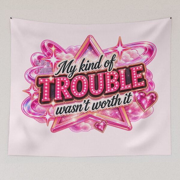 Item preview, v2 My Kind of Tr0uble Wasn’t Worth It | Taylor Pink Clouding Sticker designed and sold by taylorvinyls.