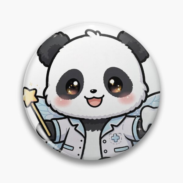 Item preview, Panda Tooth Fairy Dentist — Cute Chibi Panda Sticker designed and sold by xiaoxiaochibi.