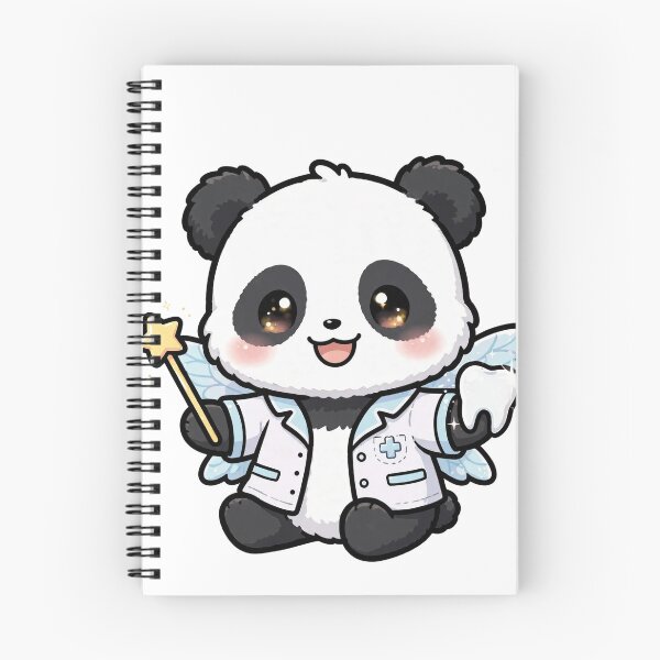 Item preview, Panda Tooth Fairy Dentist — Cute Chibi Panda Sticker designed and sold by xiaoxiaochibi.