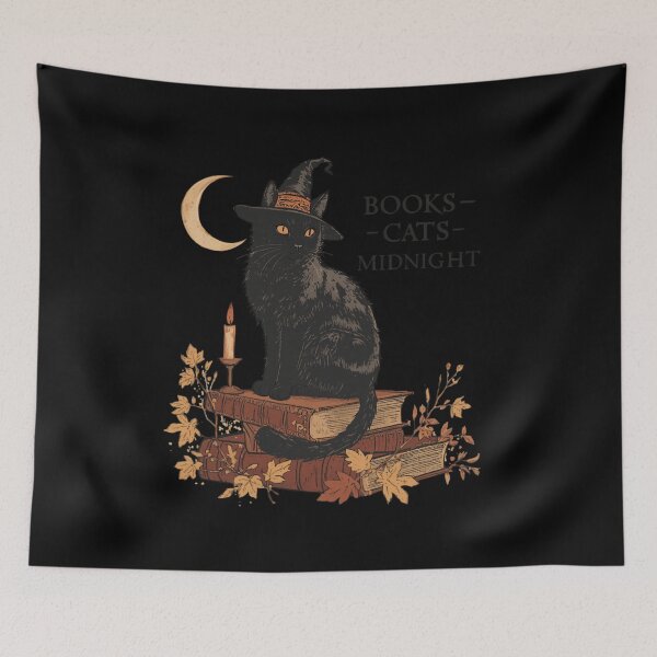 Item preview, Black Cat Bookish Halloween designed and sold by ChicTrendz.