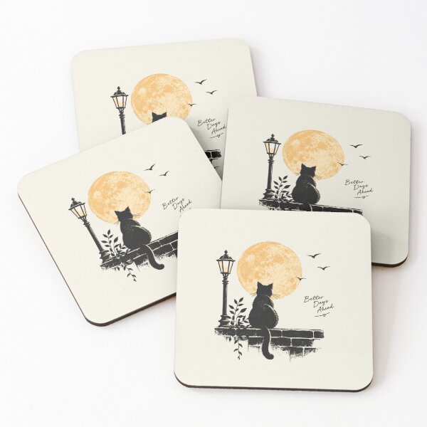 Item preview, Better Days Ahead – Cat Under the Moon designed and sold by Pransis_Diginer_26.