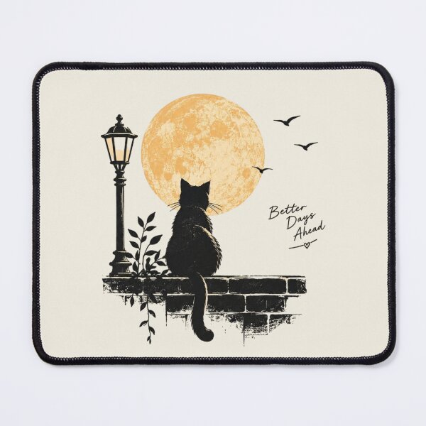 Item preview, Better Days Ahead – Cat Under the Moon designed and sold by Pransis_Diginer_26.