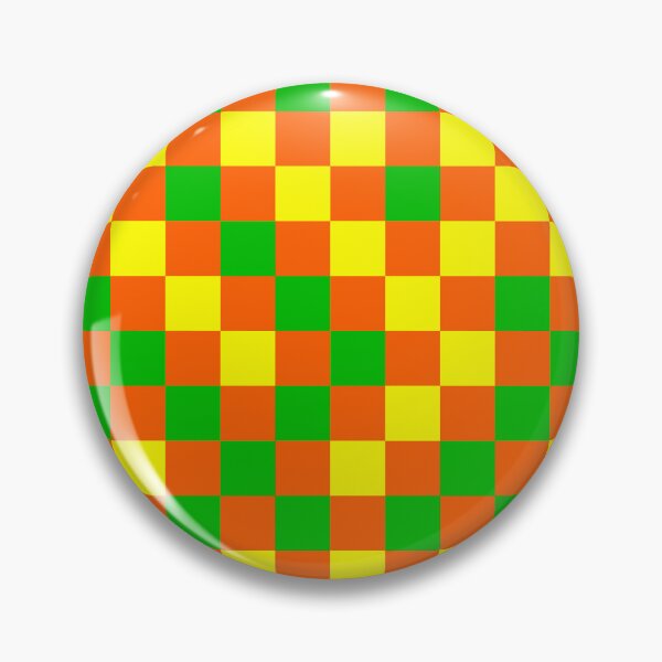 Item preview, Green And Yellow On Orange Checkered Pattern   designed and sold by PatternTitan.