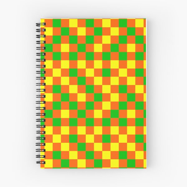 Item preview, Green And Yellow On Orange Checkered Pattern   designed and sold by PatternTitan.