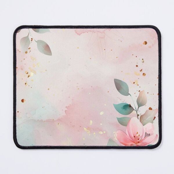 Item preview, Pink Watercolor Floral with Gold Accents designed and sold by Velvet-palette.