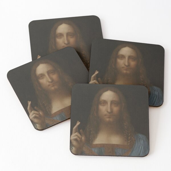 Item preview, Leonardo da Vinci Salvator Mundi Renaissance Jesus Painting designed and sold by VintageManiac.