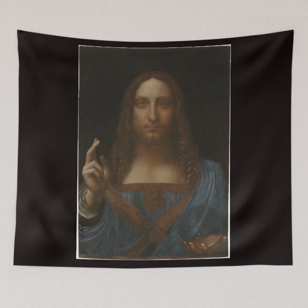 Item preview, Leonardo da Vinci Salvator Mundi Renaissance Jesus Painting designed and sold by VintageManiac.