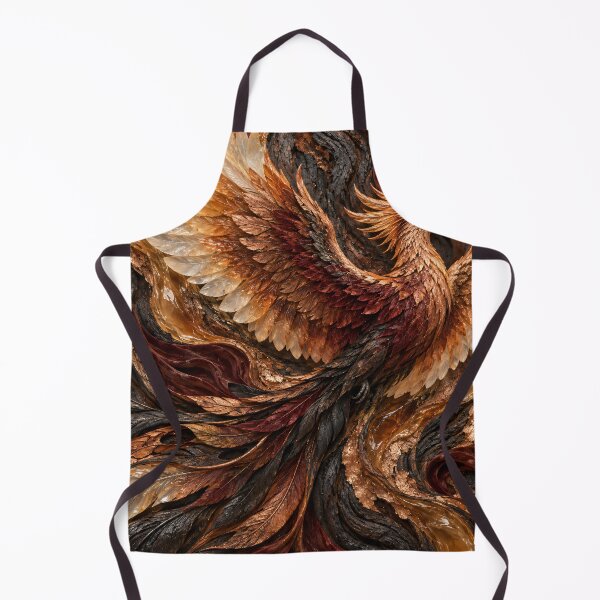 Item preview, Crystal Phoenix Rising – Luxury Copper and Amber Fantasy Bird Art Print designed and sold by Kaleidoscope Print.