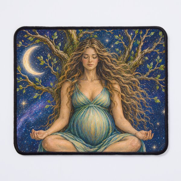 Item preview, Earth Deity Goddess Cosmic Nature Art designed and sold by kkargakou.