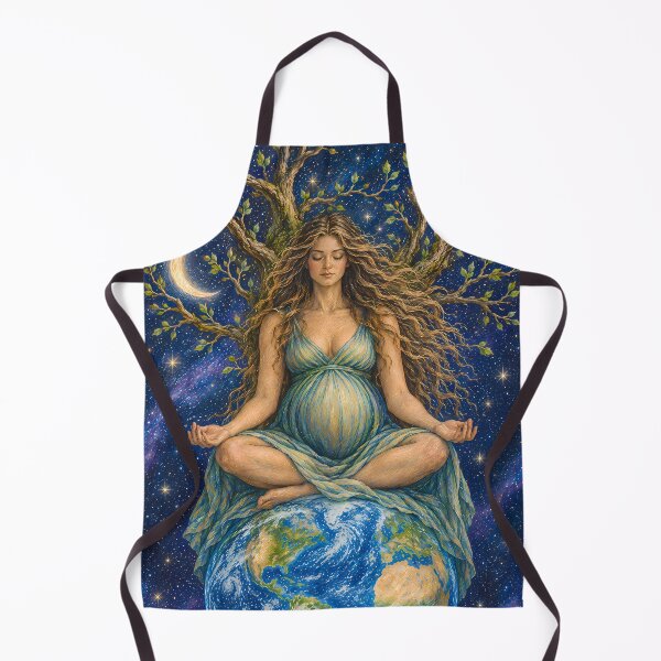 Item preview, Earth Deity Goddess Cosmic Nature Art designed and sold by kkargakou.