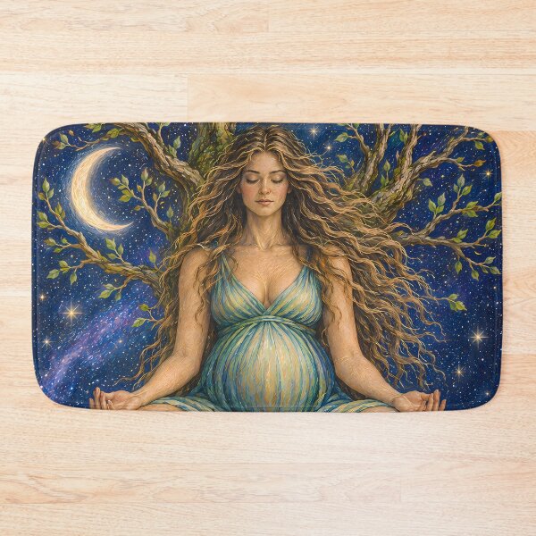 Item preview, Earth Deity Goddess Cosmic Nature Art designed and sold by kkargakou.