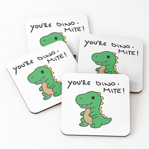 Item preview, You're Dino-Mite! Cute Dinosaur Design For Shirts & Stickers Funny Animal Puns designed and sold by Stocksjohn.